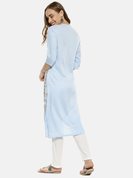 Dreamcatcher Print Kurta With Trousers Set