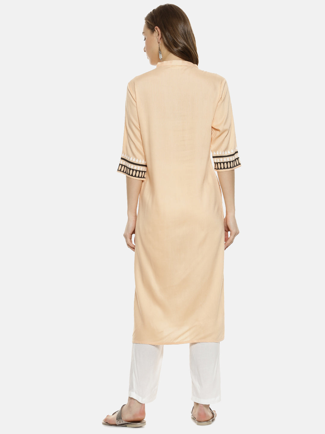 Bird Print Kurta With Trousers Set