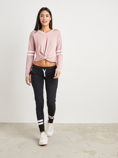 Trackpants With Contrast Drawstring