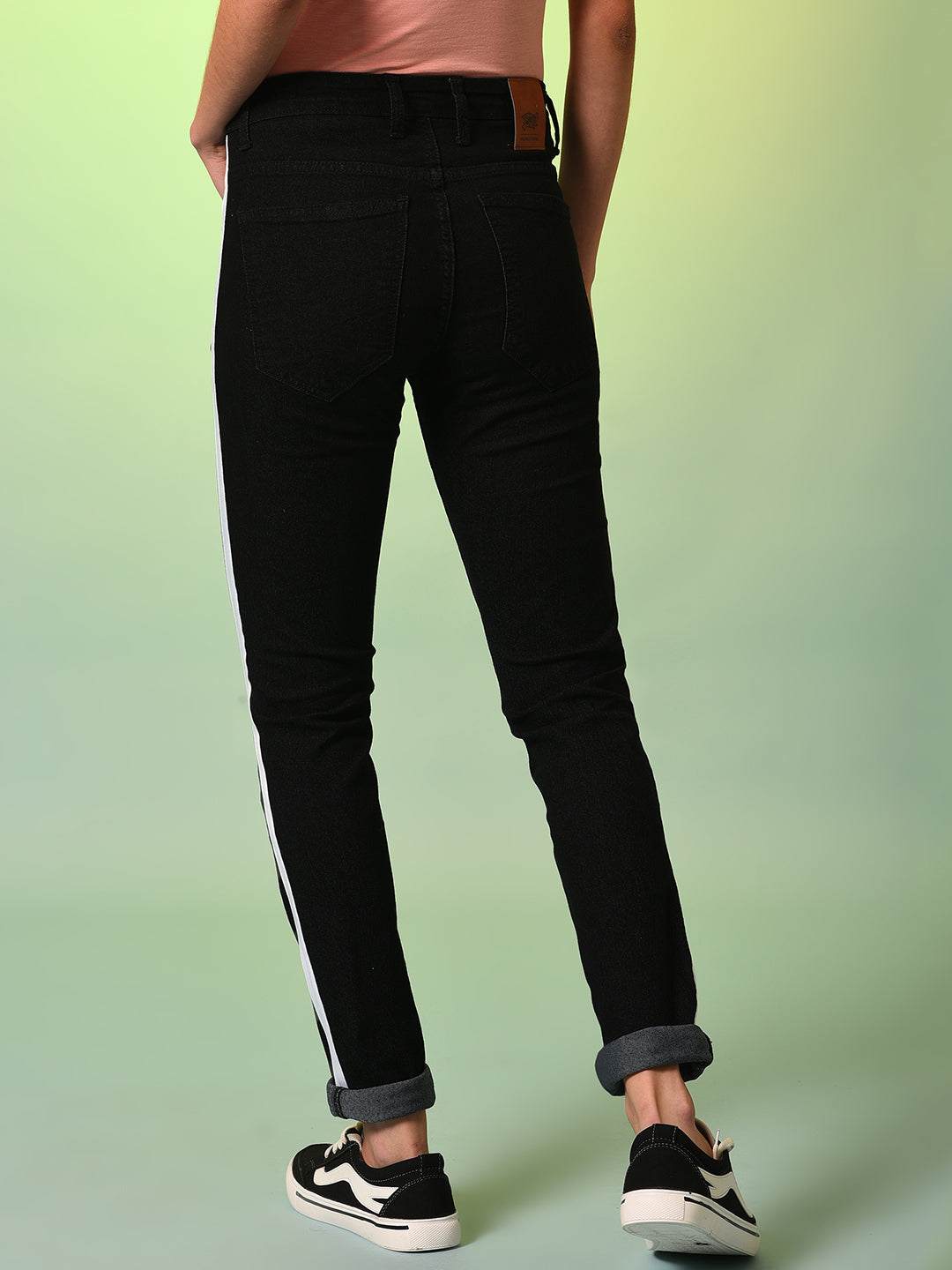 Contrast Side-Striped Denim Jeans