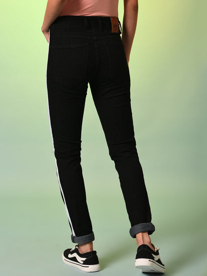 Contrast Side-Striped Denim Jeans