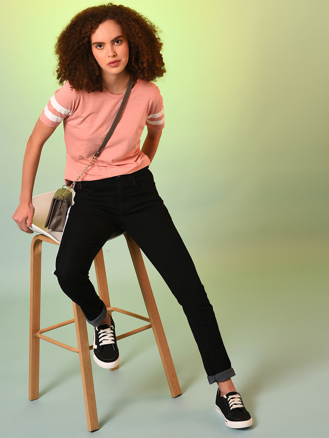 Contrast Side-Striped Denim Jeans