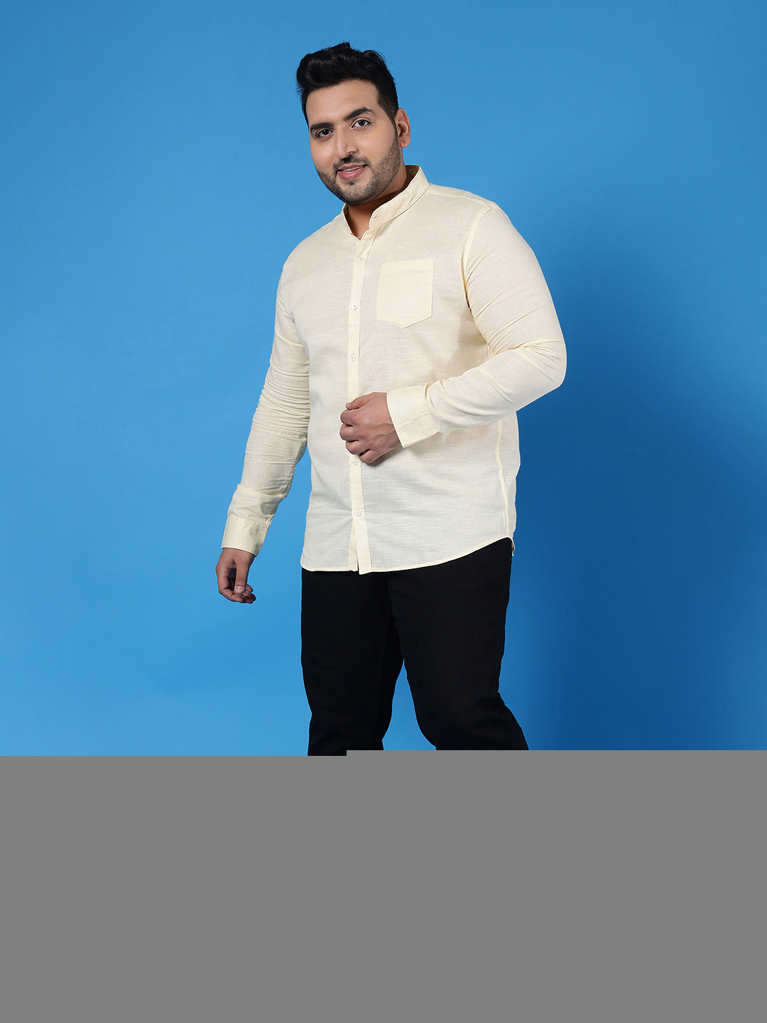 MEN SOLID FULL SLEEVE CASUAL SHIRT