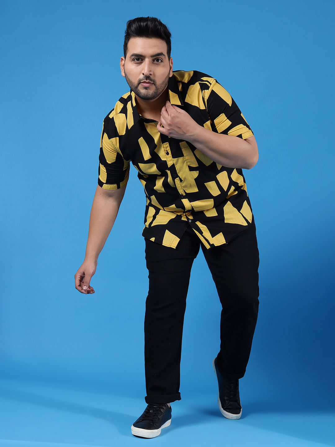 Colorblock Half Sleeve Casual Shirt