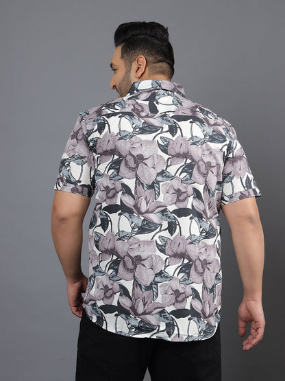 Floral Design Half Sleeve Shirt