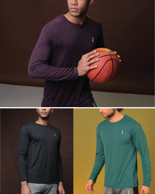 Pack Of 3 Slim Fit Active T-Shirts