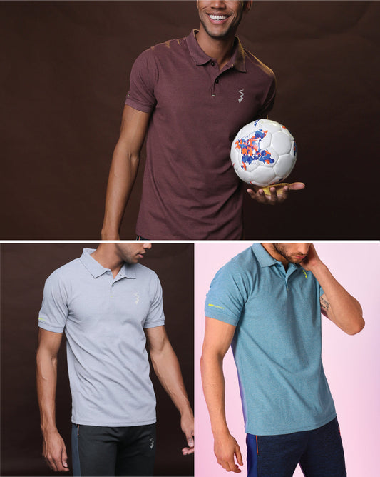 Pack Of 3 Slim Fit Active T-Shirts