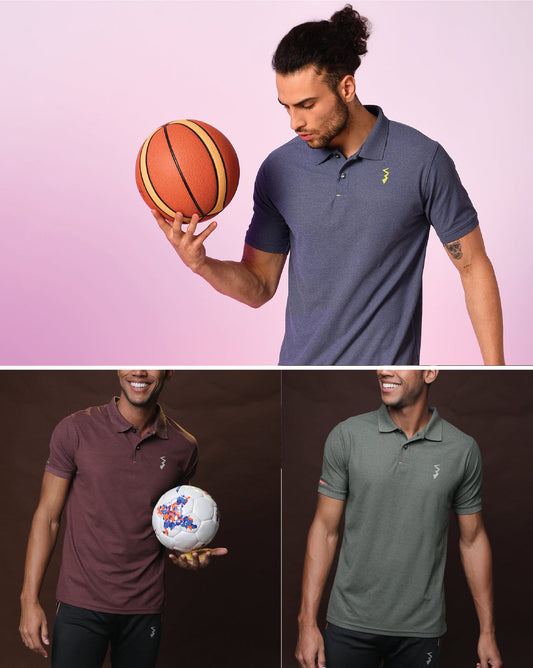 Pack Of 3 Slim Fit Active T-Shirts