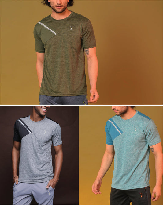 Pack Of 3 Slim Fit Active T-Shirts