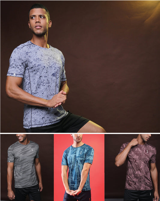 Pack Of 4 Slim Fit Active T-Shirts