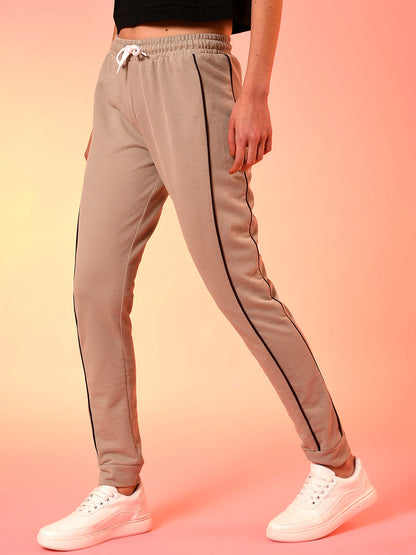 Grey Solid Cotton Active Jogger/Trackpant