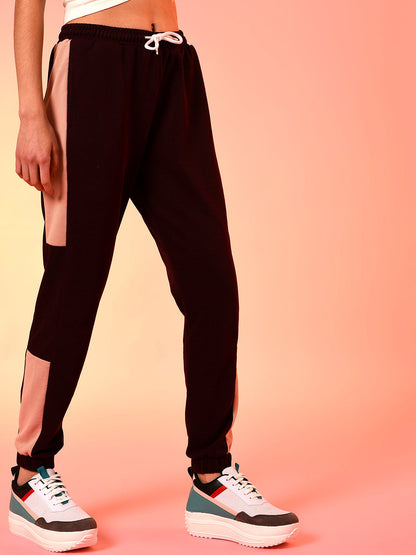 Wine Solid Cotton Active Jogger/Trackpant