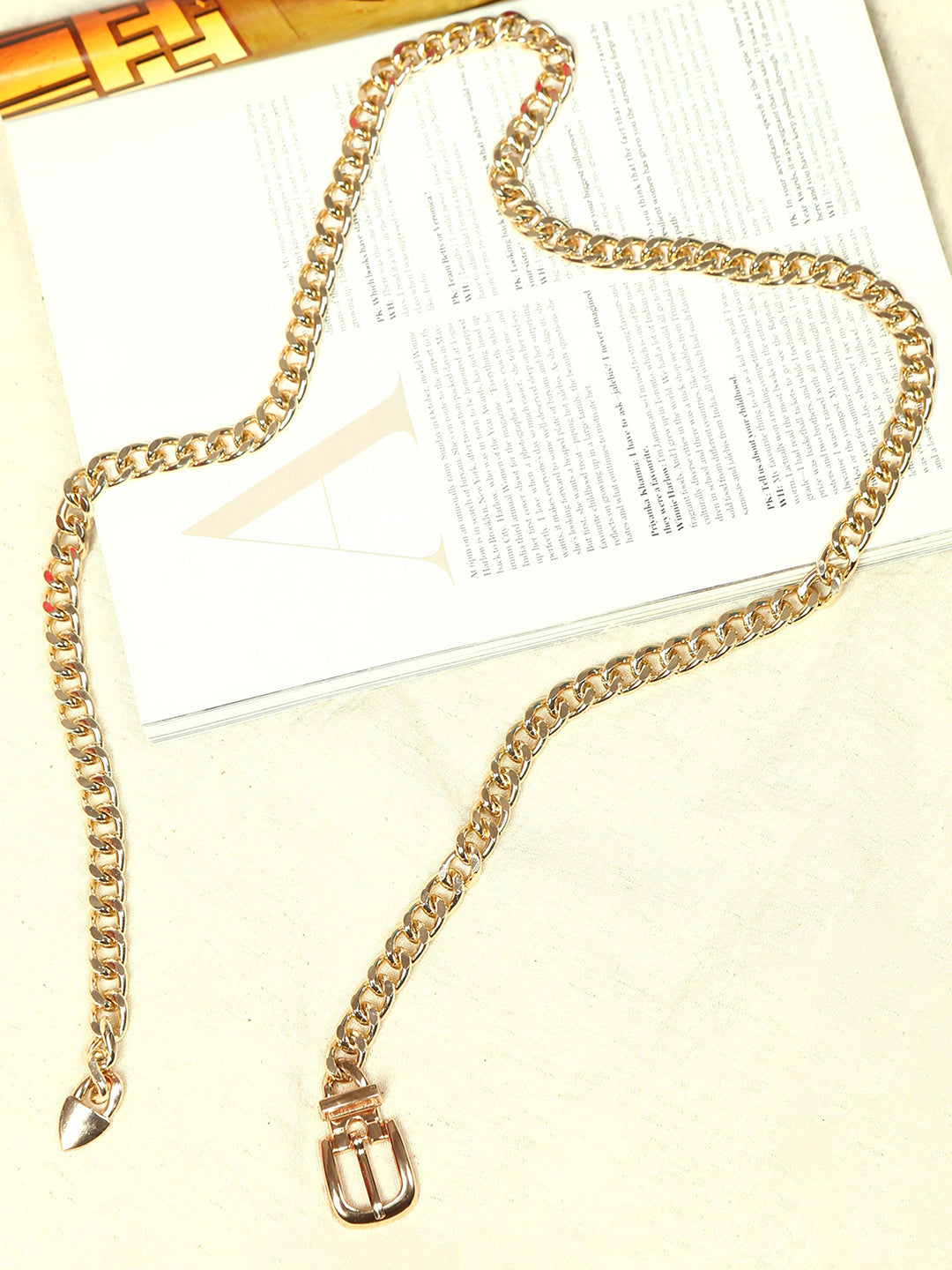 Gold-Toned Textured Belt