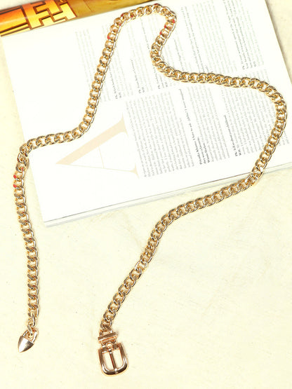 Gold-Toned Textured Belt