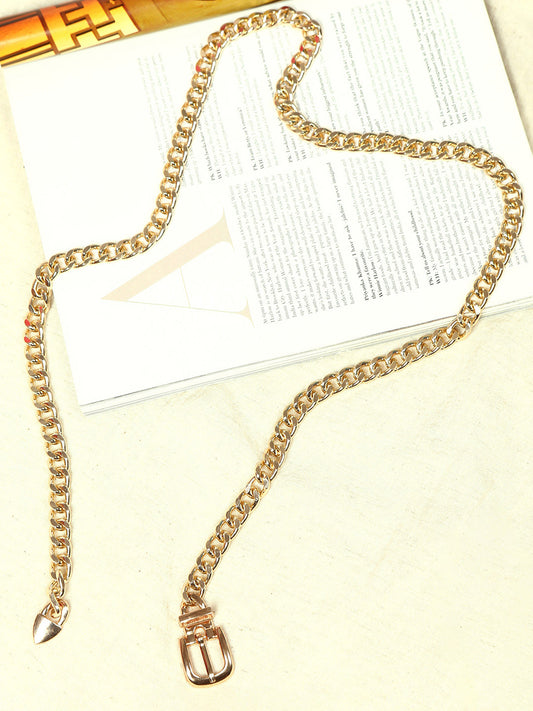 Gold-Toned Textured Belt