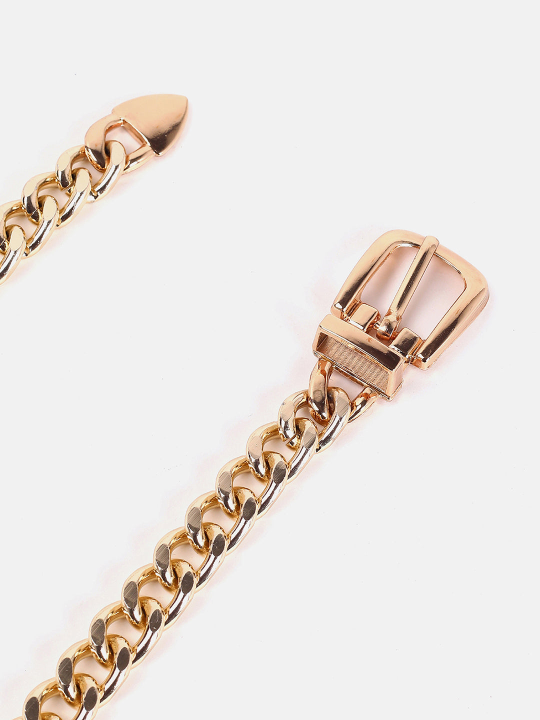 WOMEN GOLD-TONED TEXTURED BELT