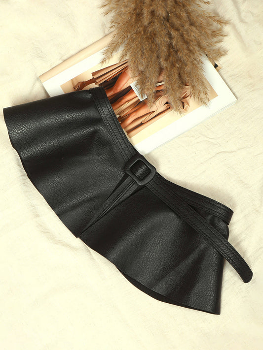 Black Peplum Belt