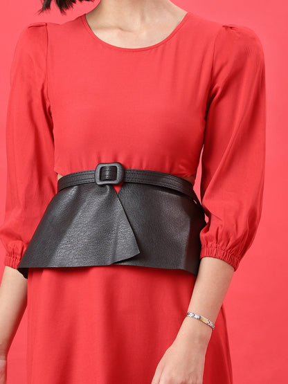 Black Peplum Belt