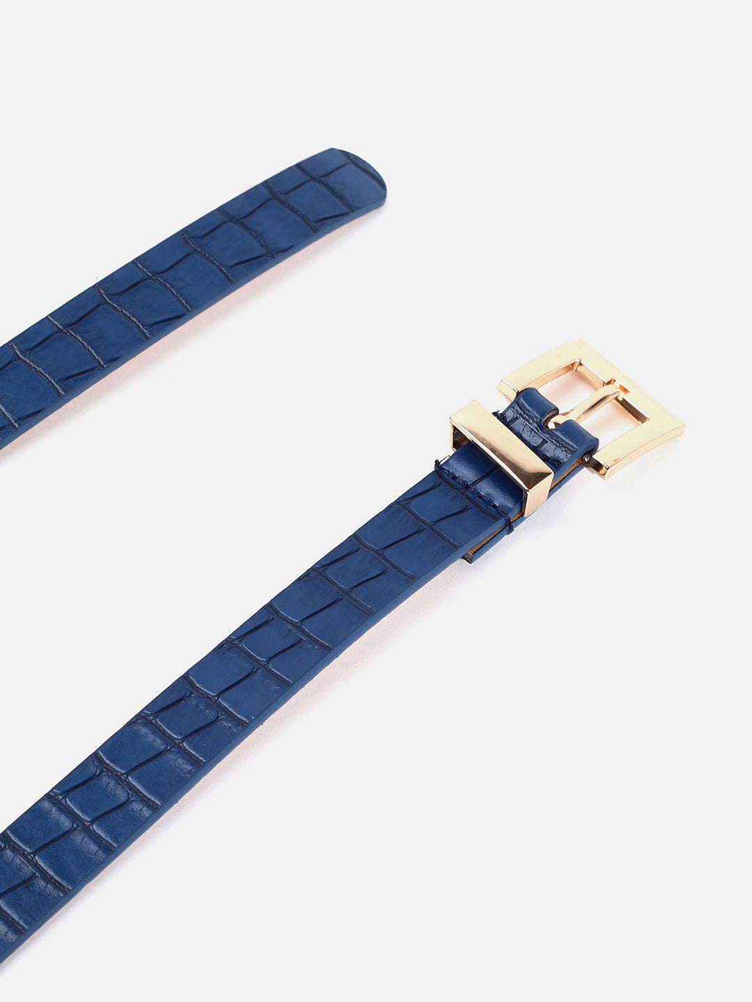 WOMEN BLUE TEXTURED BELT