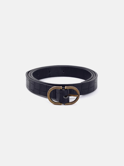 Black Textured Belt
