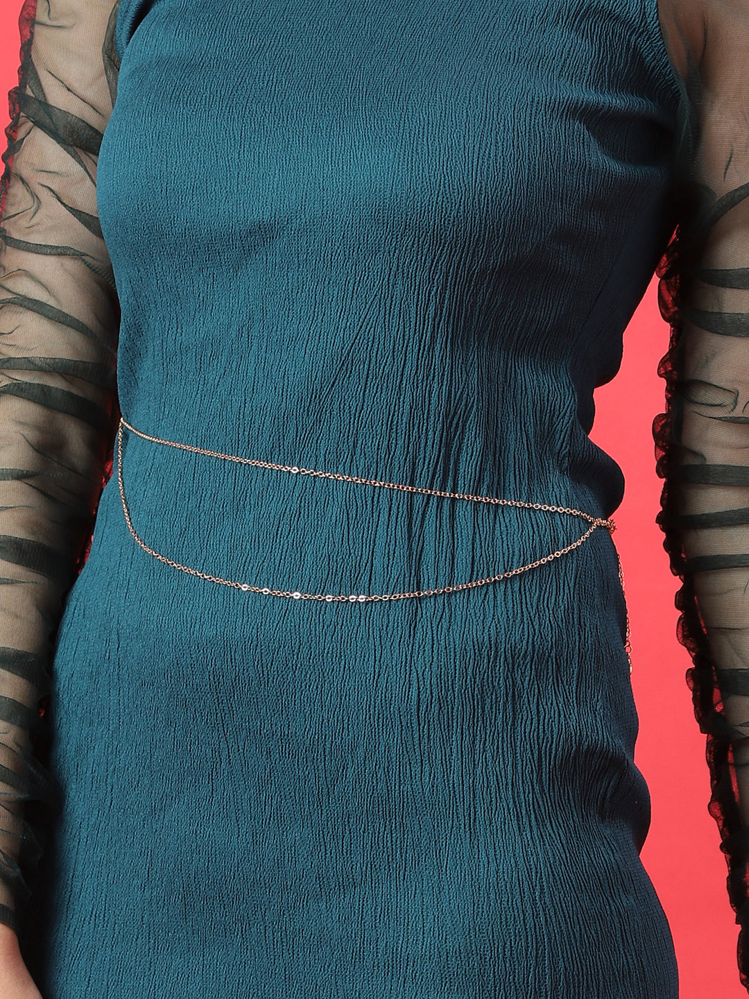 Gold-Toned Textured Belt