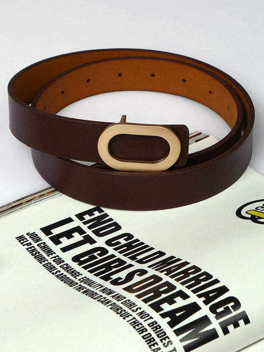 Brown Gold Push Pin Belt