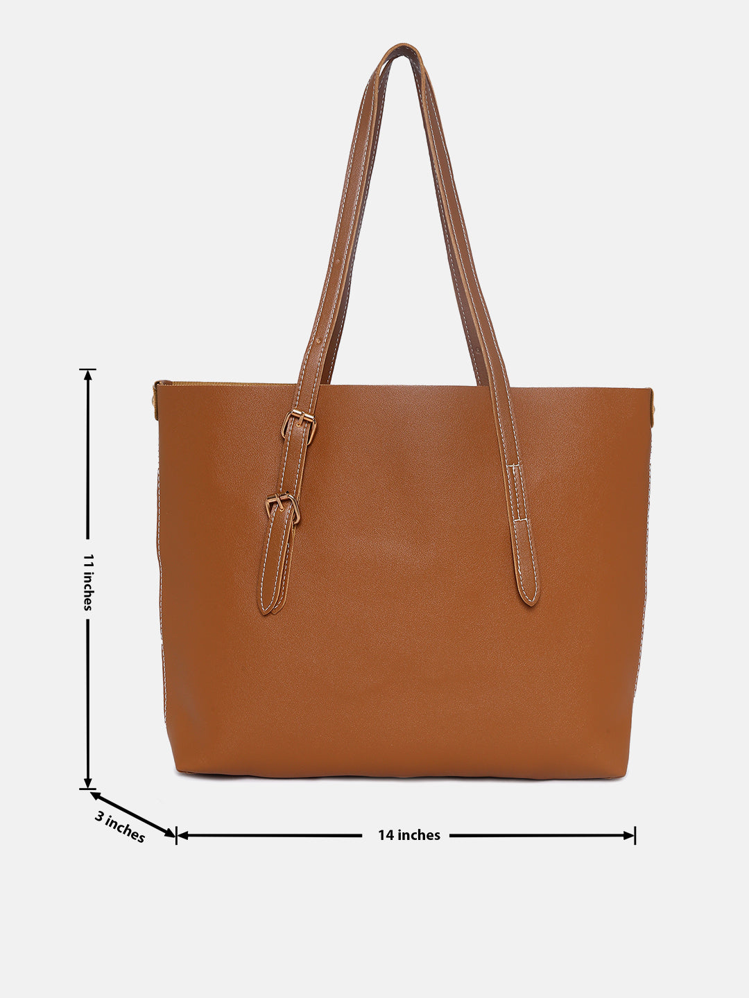 Julie Brown Tote Bag With Pouch Set