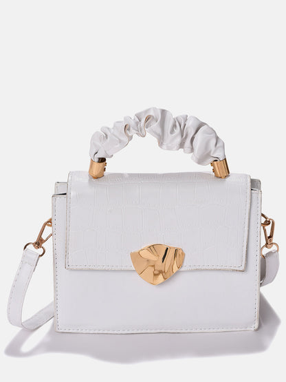 Textured Treasure White Mini Bag