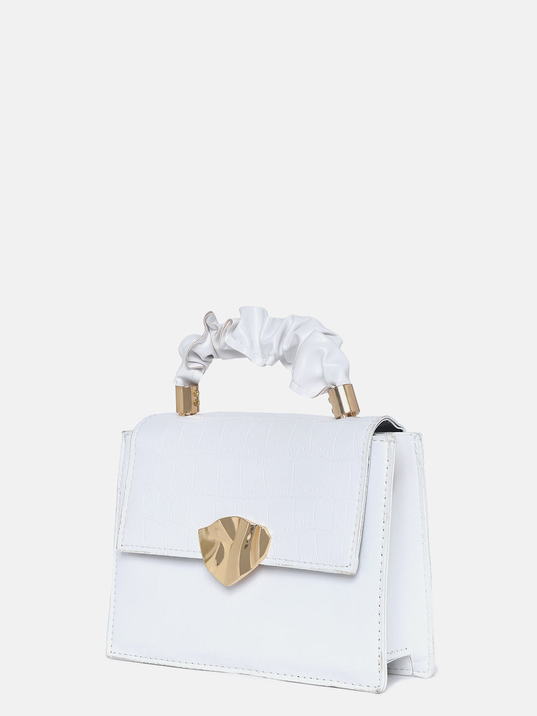 Textured Treasure White Mini Bag