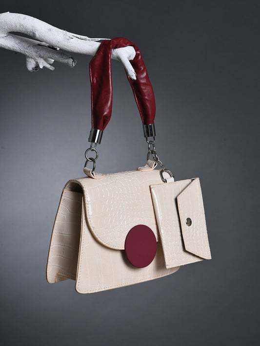 Snowy Textured White Mini Bag