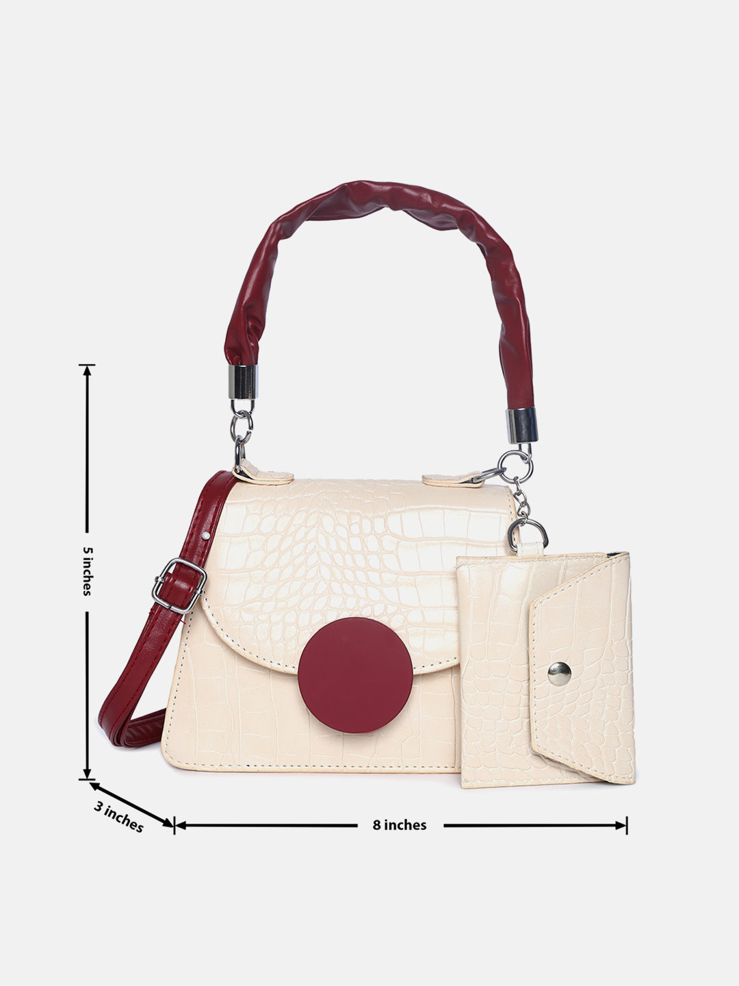 Snowy Textured White Mini Bag