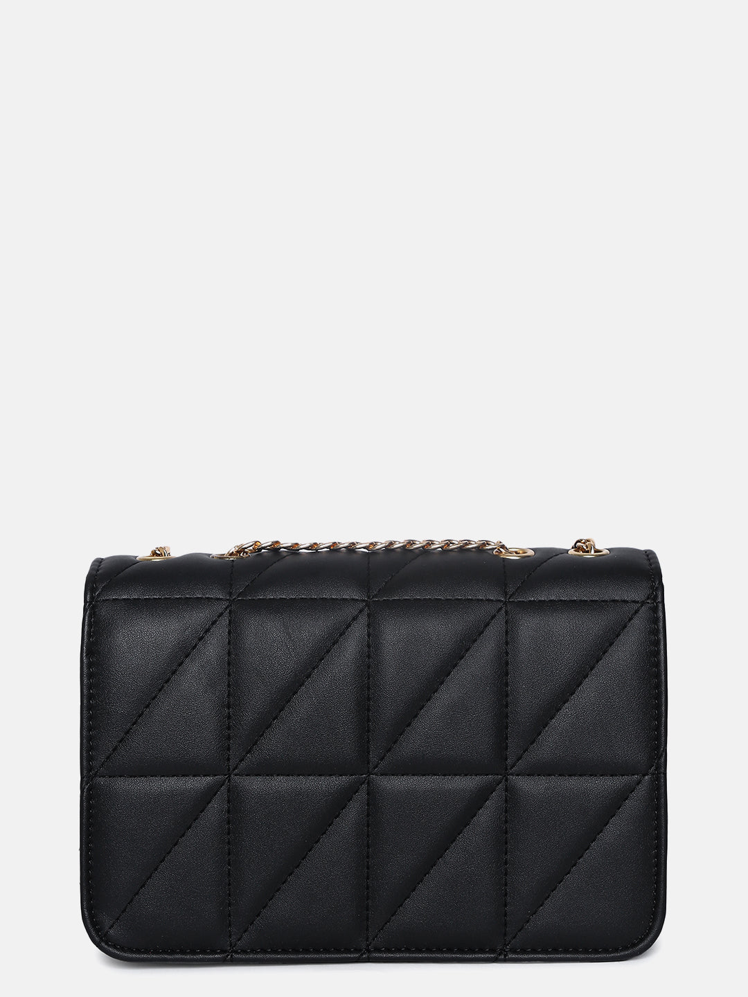 Obsidian Quilted Black & White Cross Body Bag