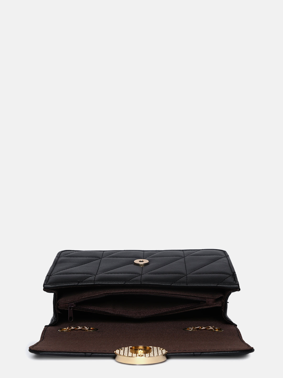 Obsidian Quilted Black & White Cross Body Bag