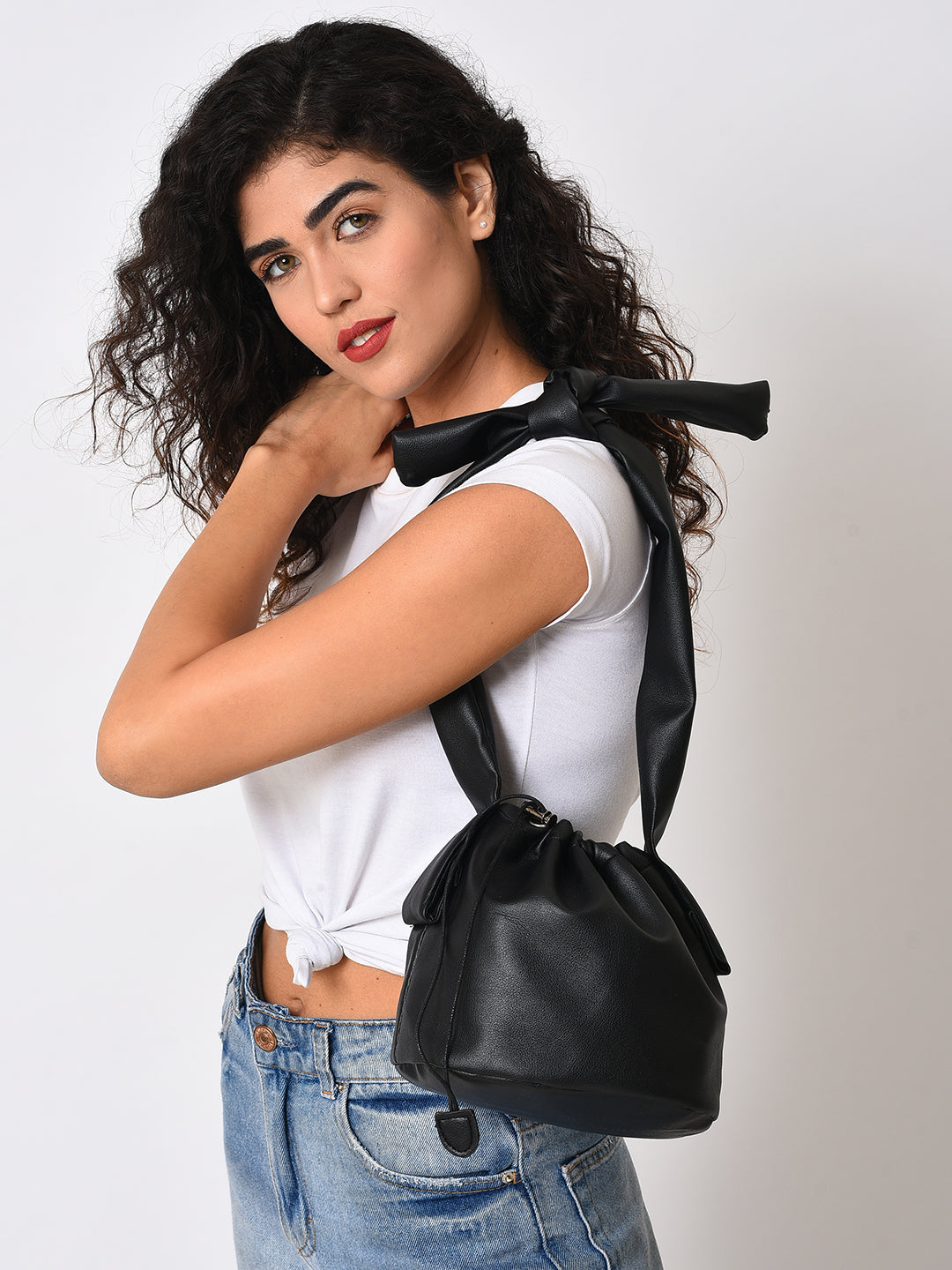 Becca Black Bucket Bag