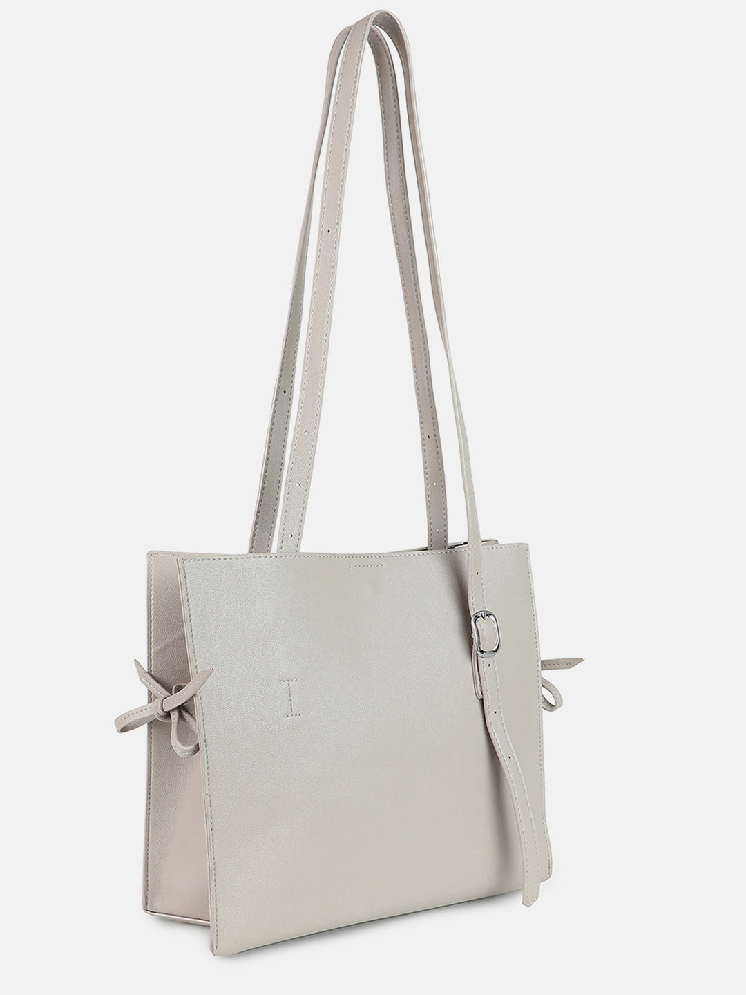 Vintage Voyager Light Grey Tote Bag With Pouch Set