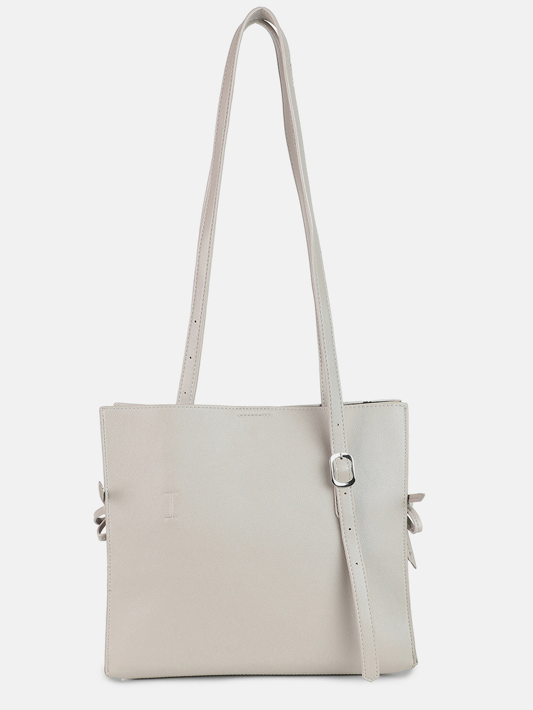 Vintage Voyager Light Grey Tote Bag With Pouch Set