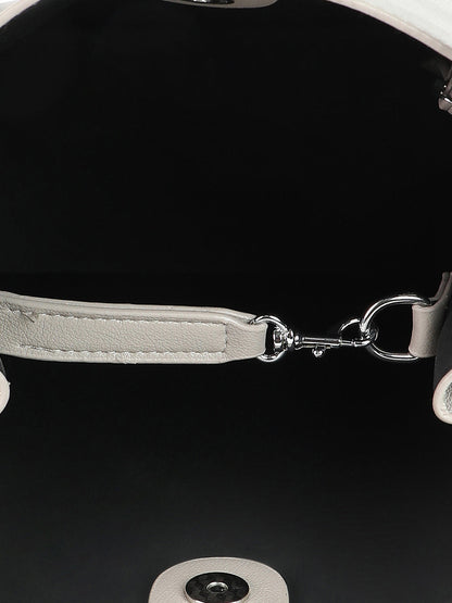 Vintage Voyager Light Grey Tote Bag With Pouch Set