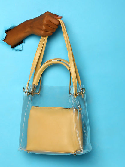 Roxanne Yellow Handbag With Pouch