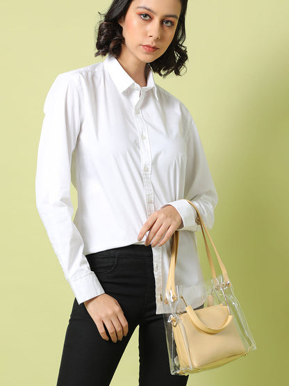 Roxanne Yellow Handbag With Pouch