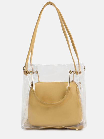 Roxanne Yellow Handbag With Pouch