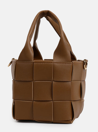 Braided Brown Basket Bag