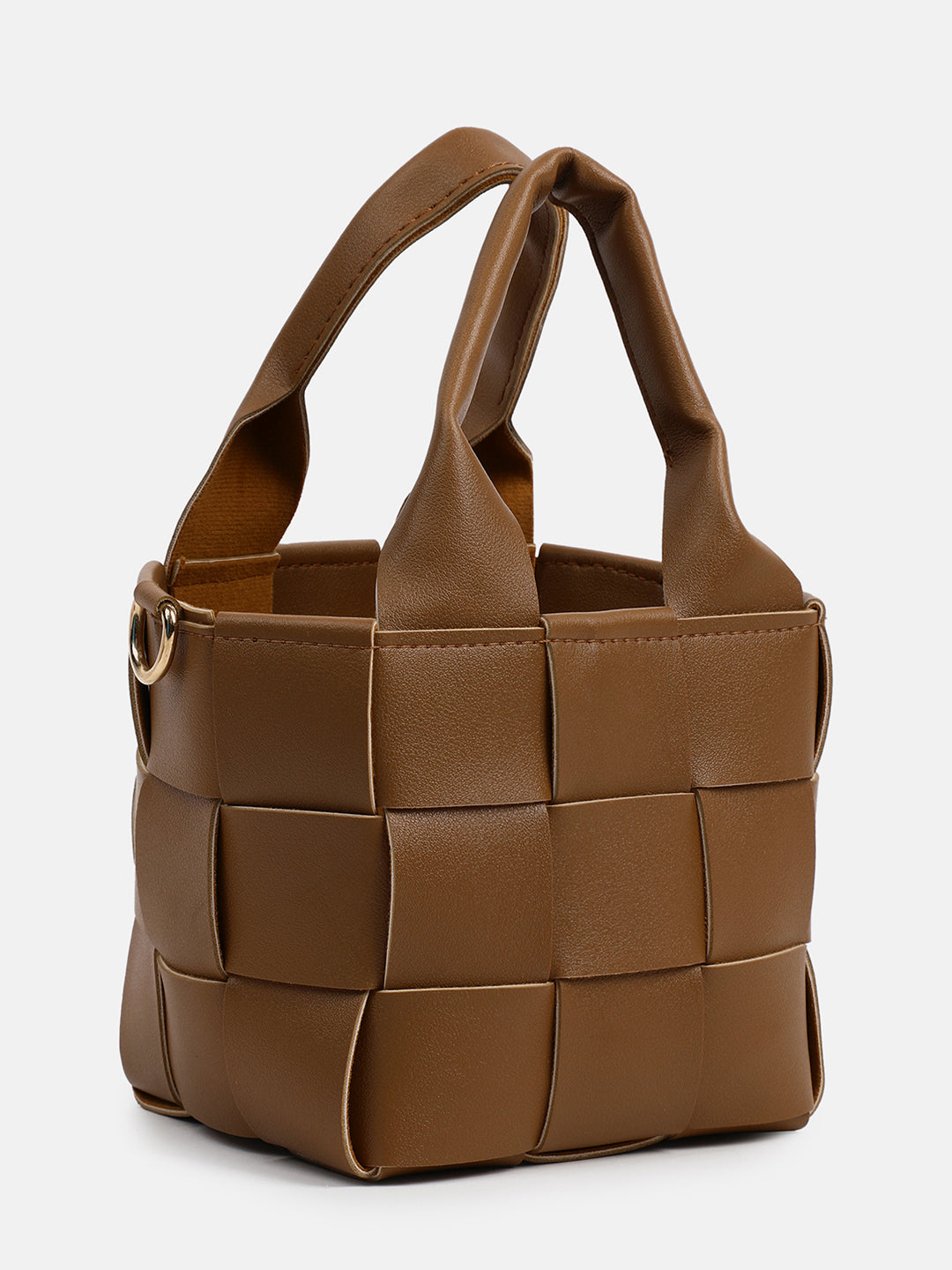 Braided Brown Basket Bag