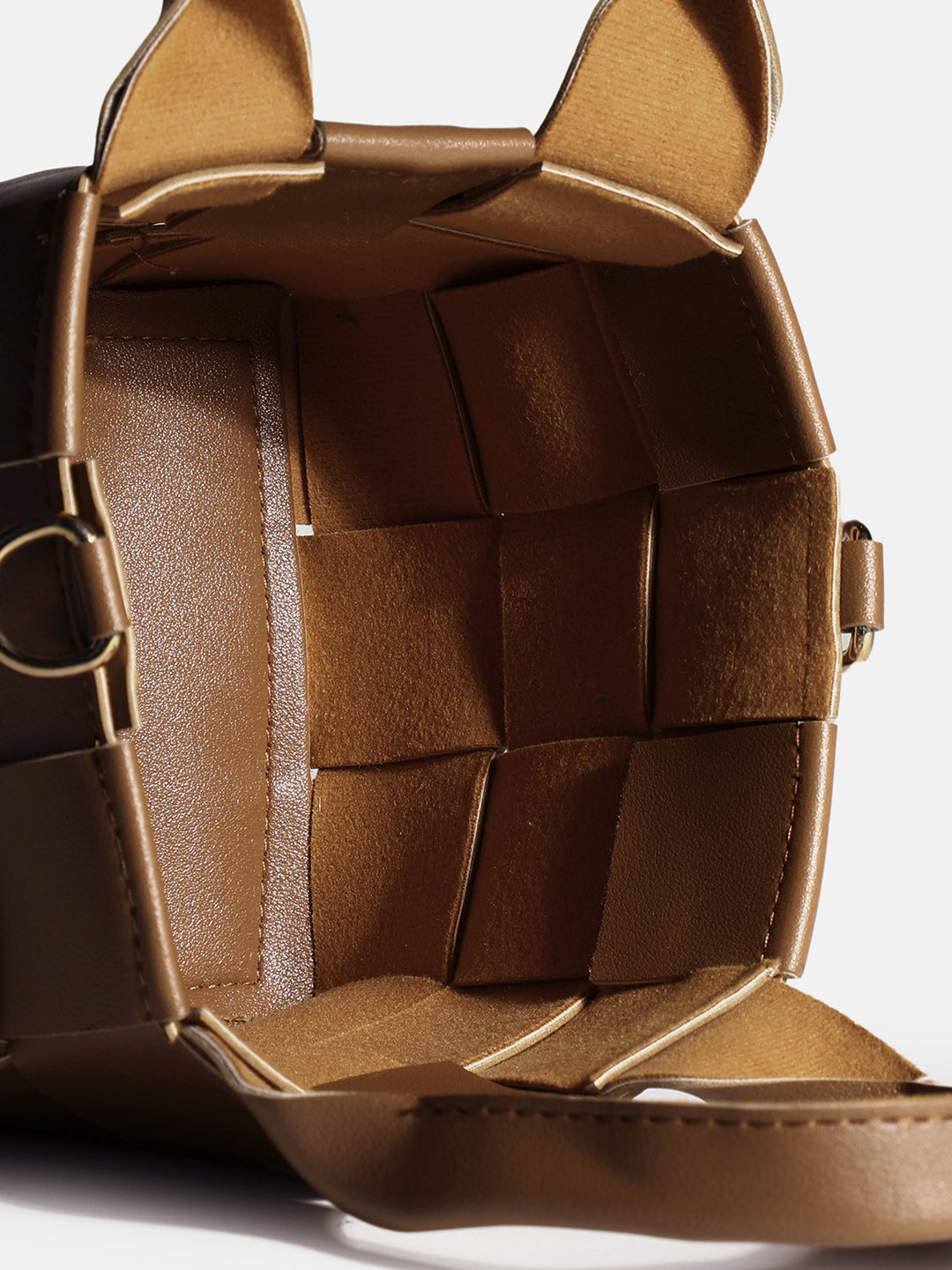 Braided Brown Basket Bag