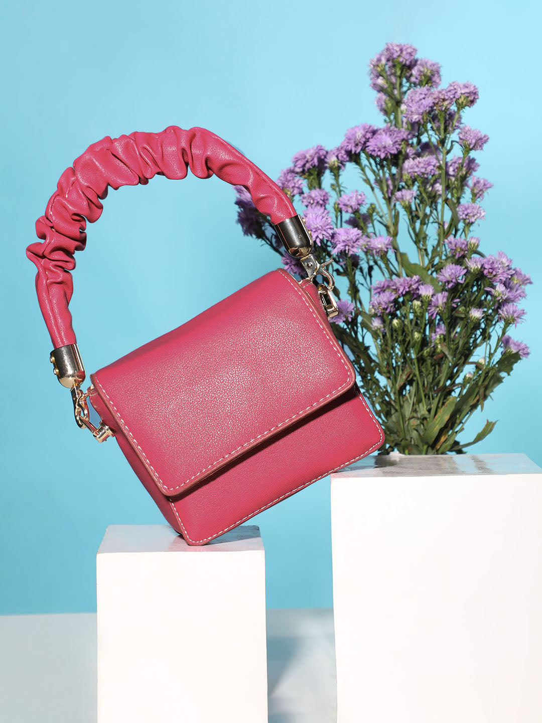 Cerise Textured Red Mini Bag