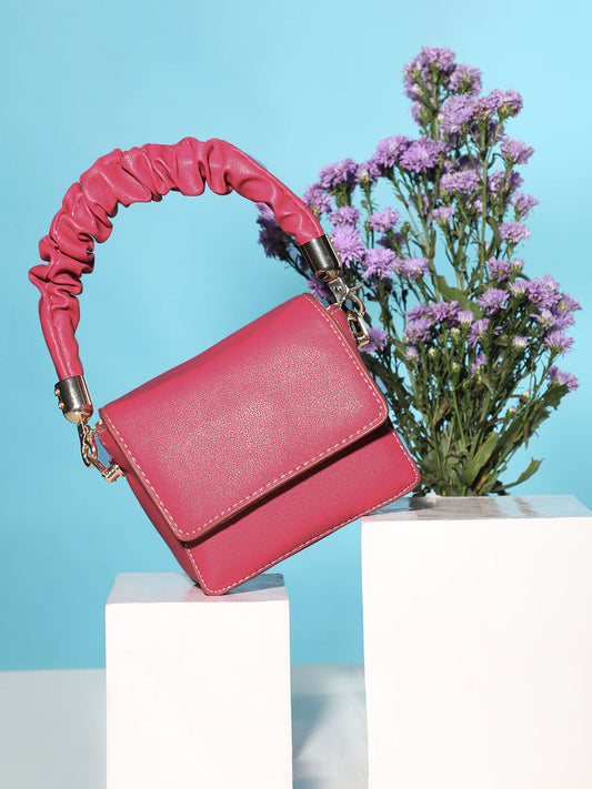 Cerise Textured Red Mini Bag