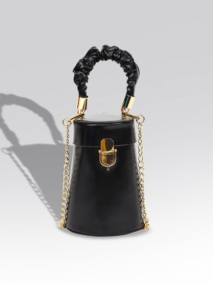 Ripple Black Bucket Bag