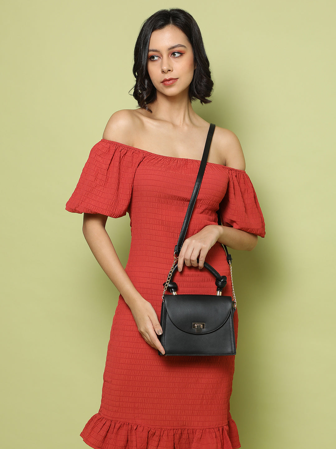 Thea Black Cross Body Bag