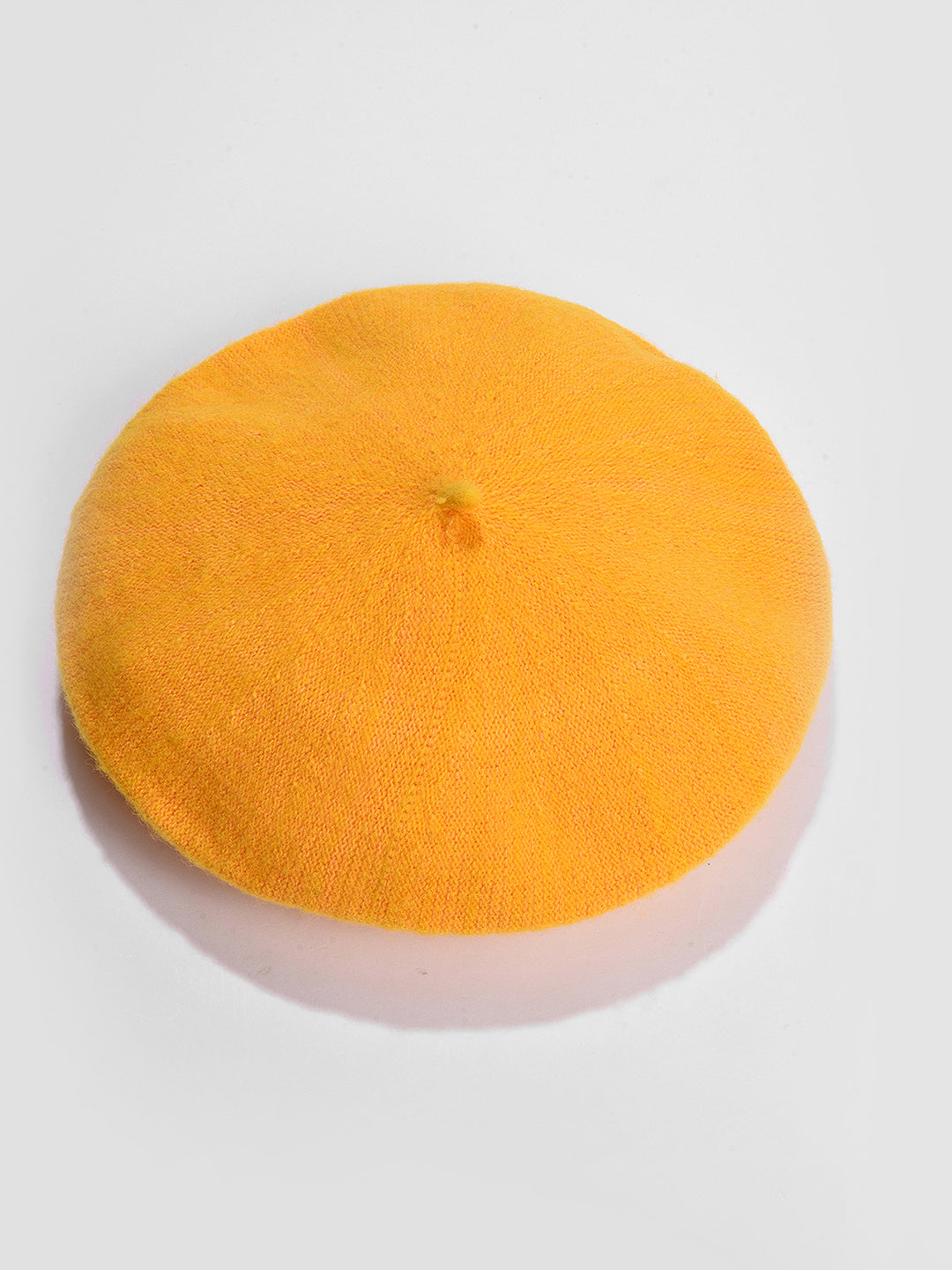 Mustard Solid Vintage French Beret Hat