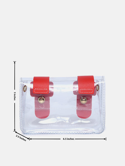 Sizzling Cross Transparent Red Body Bag