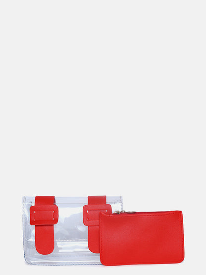 Sizzling Cross Transparent Red Body Bag